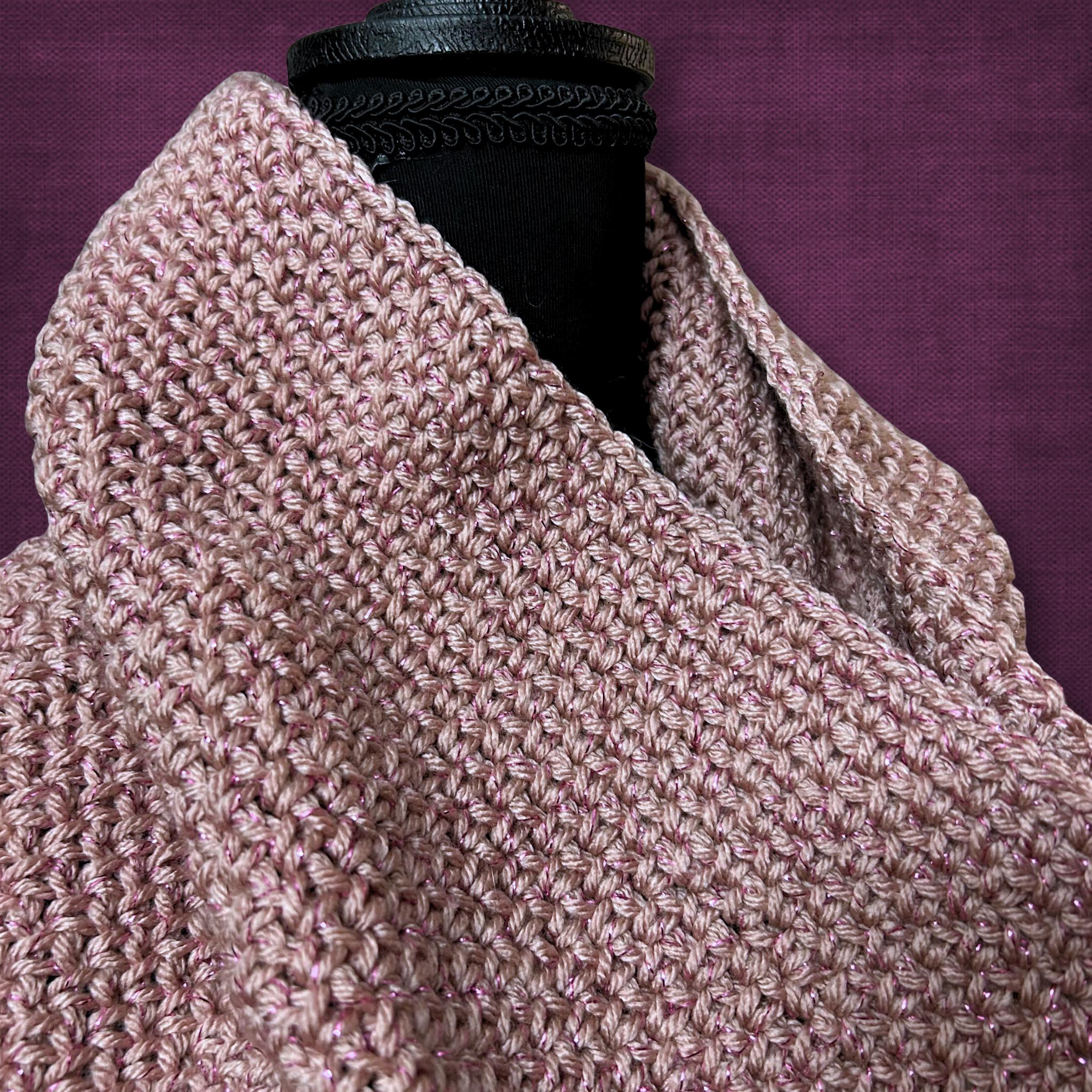 Shimmer Rose Pink Cowl