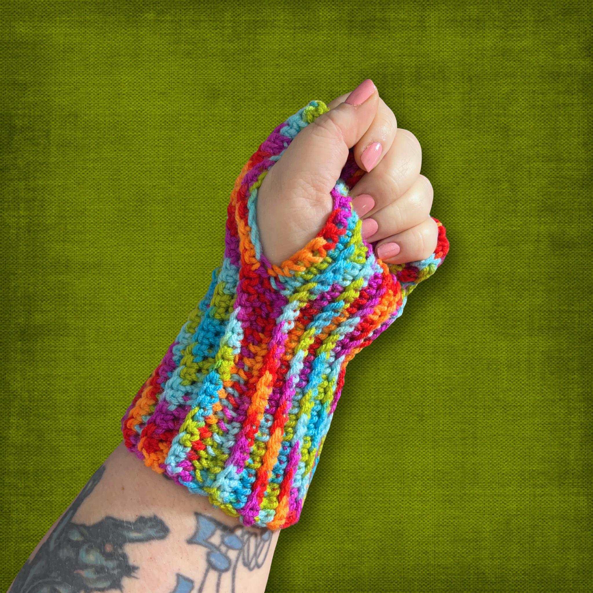 Adult L/XL Bright Wrist Warmers