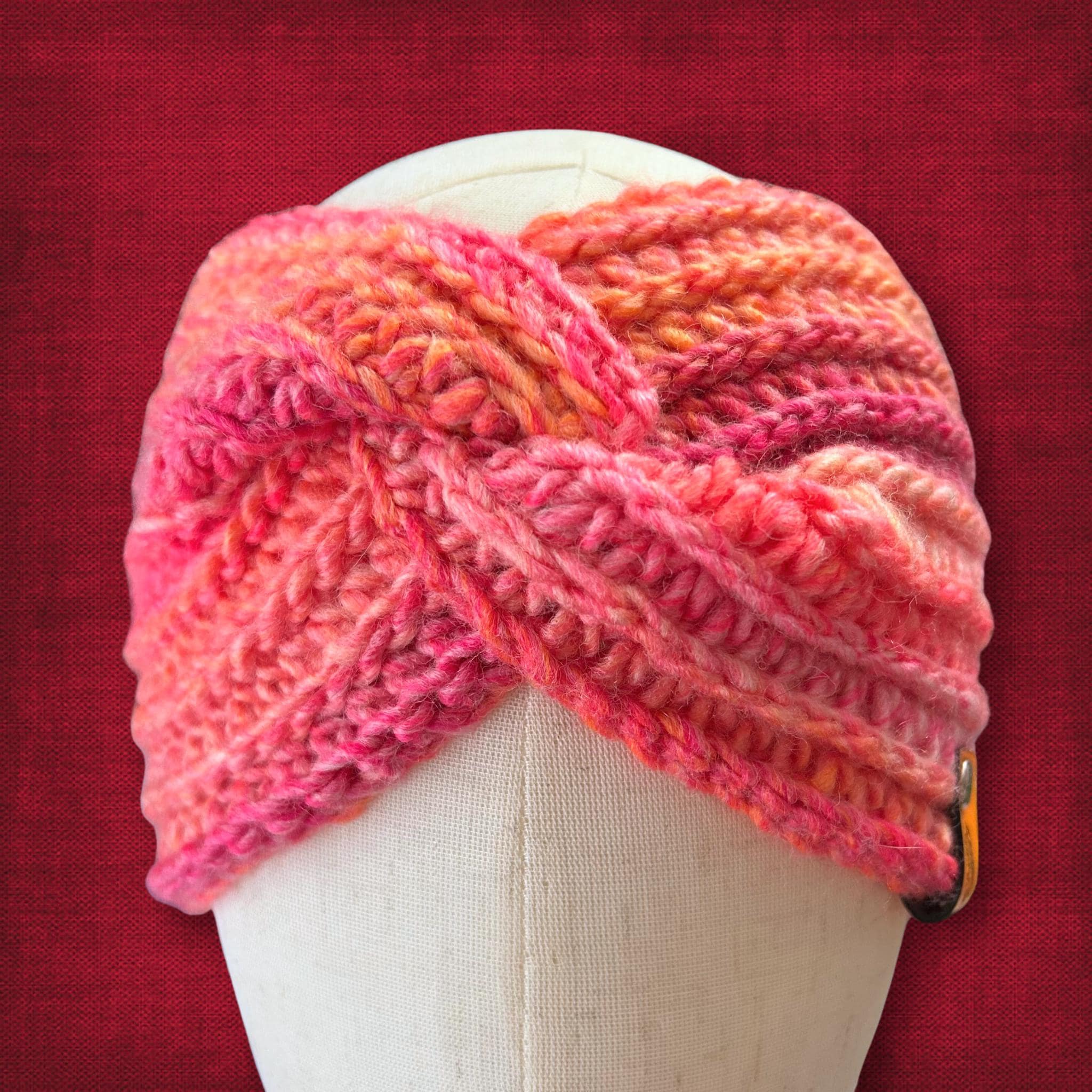 M/L Pink Lava Ear Warmer