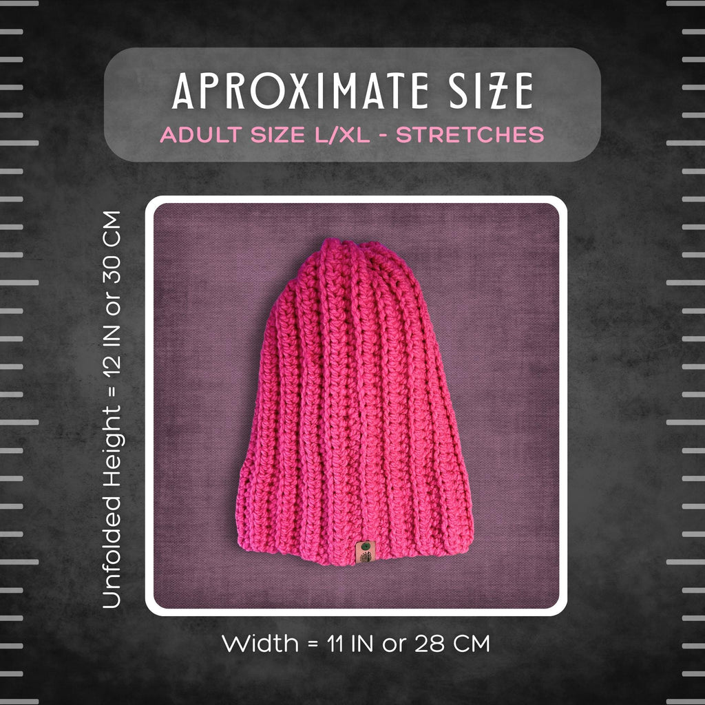 L/XL Adult Hot Pink Beanie