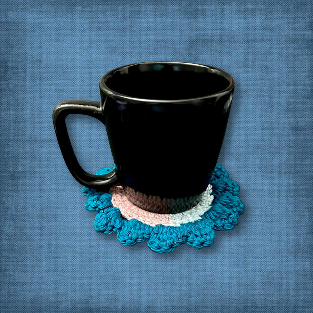 Soft Blue Floral Coasters