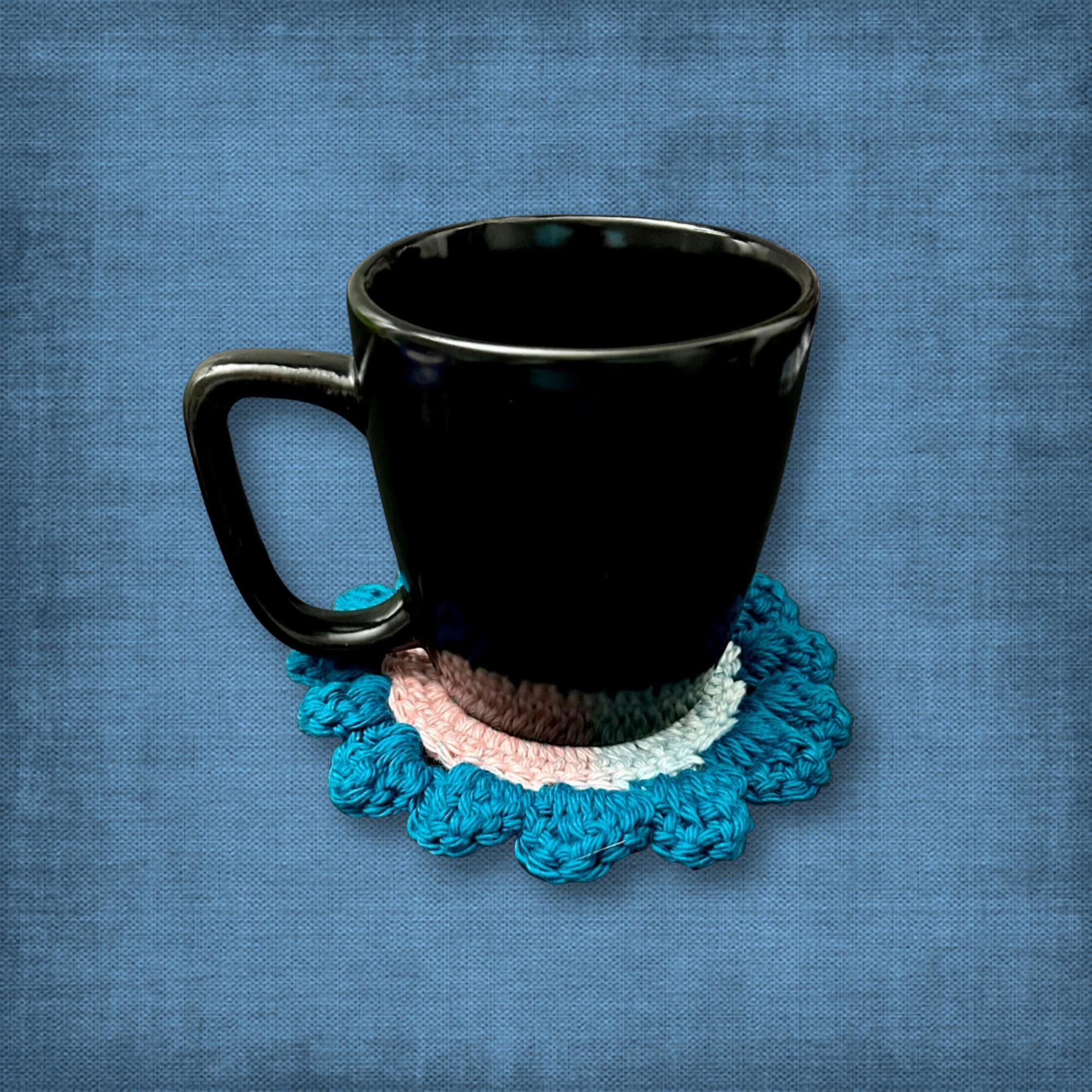 Soft Blue Floral Coasters