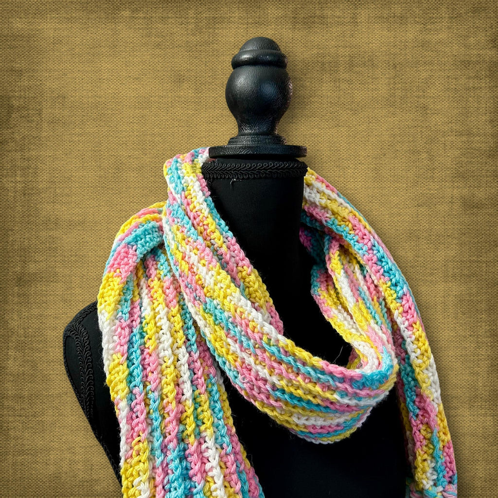 Ribbed Fringe Scarf